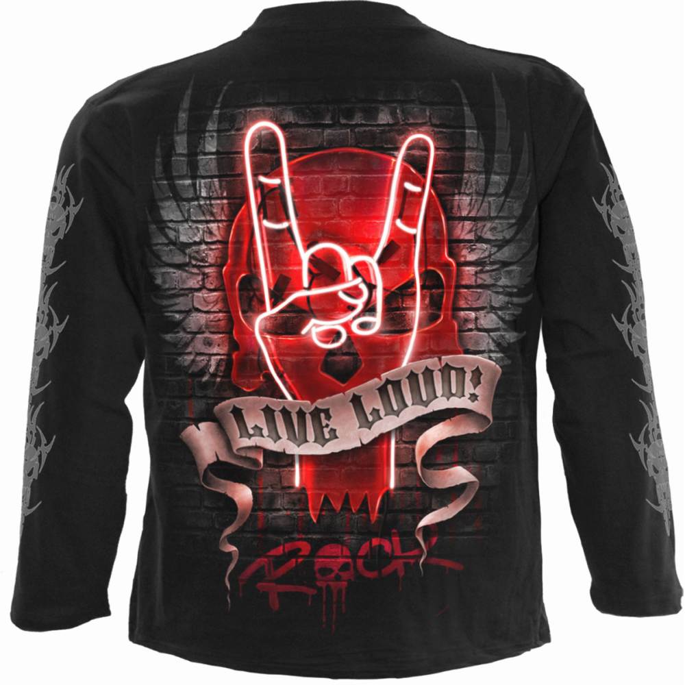Spiral - LIVE LOUD Longsleeve shirt - Black